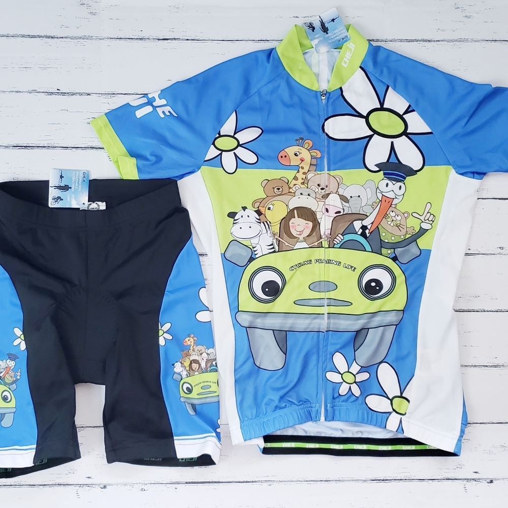 Cheji Youth Cycling Biking Jersey Shorts Set